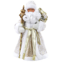 Игрушка декор. "Дед Мороз" 31,5см в белой шубке арт.90702