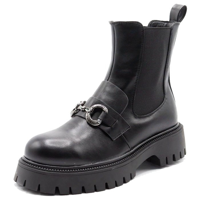 Ботинки для девочки (АлмазыРадуга) черный верх-искусственная кожа подкладка - байка артикул m-lu-A2286-15