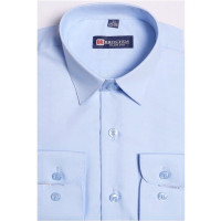 Сорочка подростковая приталенная длинный рукав размер 36/158-164(XXS)-41/176-182(XL) цвет голубой Brostem арт.TC27X**