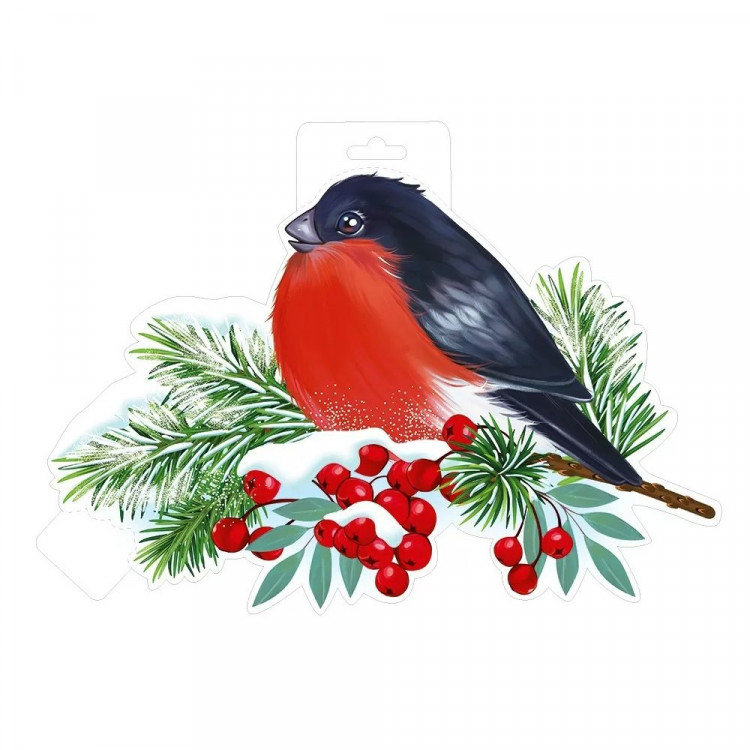 Плакат А4 "Снегирь на ветке рябины" арт.9268100