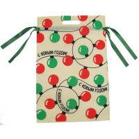 Мешок д/подарков с лентой 30*45см арт.90577