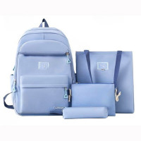 Рюкзак для девочек (SUGE)+сумка+косметичка+пенал синий 30×14×46см арт.CC444_SG5549-5