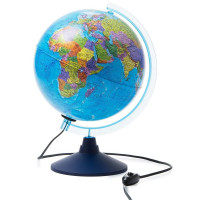 Глобус двойной Политический/Звездное небо 250мм День и и ночь с подсветкой от сети арт Ке012500278