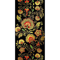 Открытка-конверт Без надписи "Цветы, роспись" фольга арт.70000222