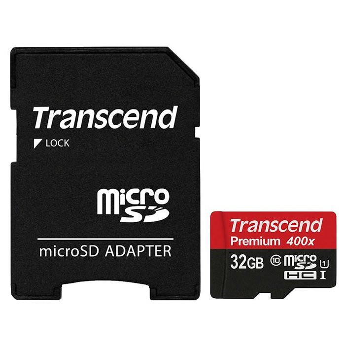 Карта памяти 32GB microSDHC Trancend Class 10 UHS-I  (с адаптером)