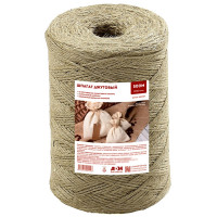Шпагат джутовый 1,2 кТекс 500м бобина толщина 2мм арт.HRD500Т