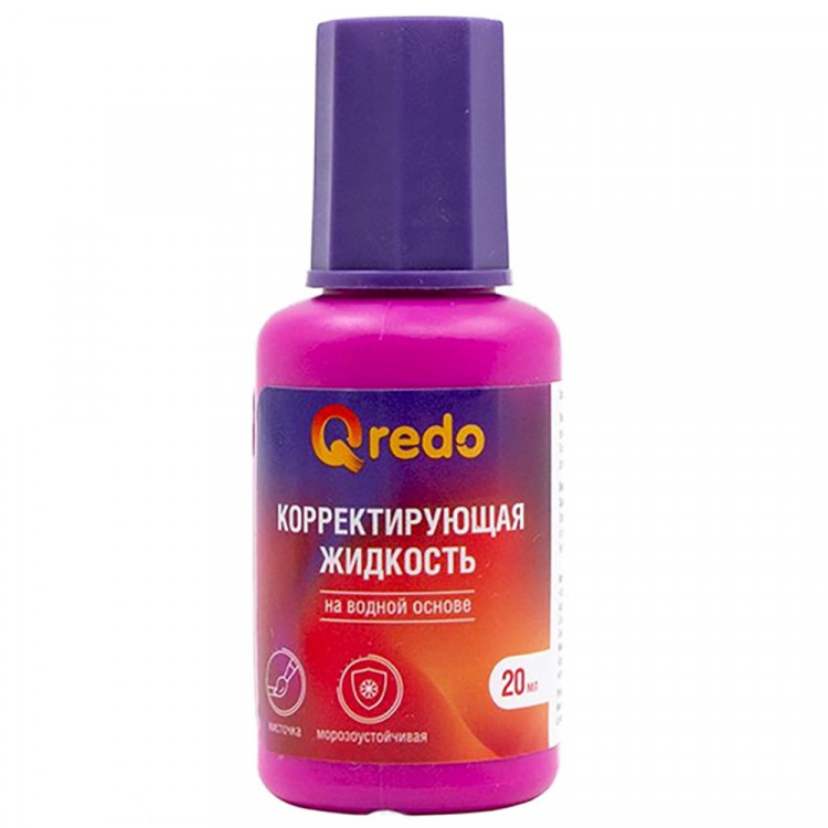 Корр. жидк. 20мл ВО кисть QREDO арт.69002300 (Ст.12)