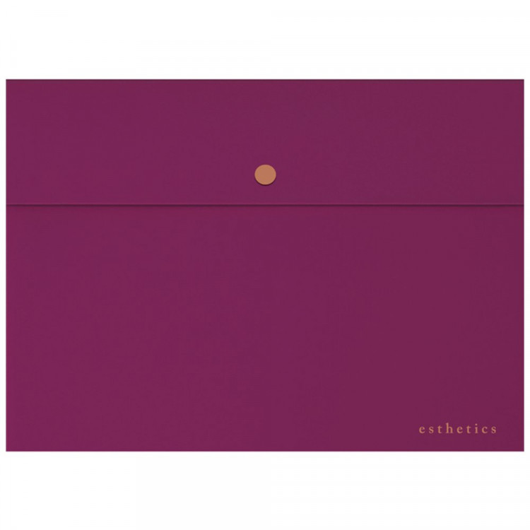 Папка-конверт на кнопке "deVENTE. Esthetics" A4 (320х235 мм) 350 мкм, фактура "soft-touch", непрозрачная бургунди арт.3072515