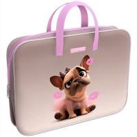 Папка А4 текстиль на молнии ручка-тесьма (ErichKrause) Frenchie арт.64983