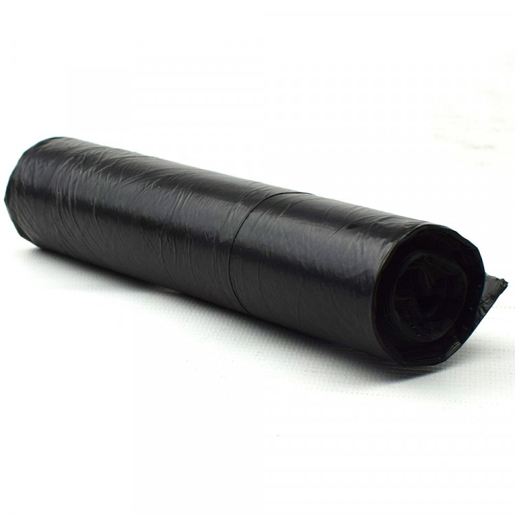 Пакеты для мусора 120л 10штук в рулоне ПНД черные 13 микрон б/эт