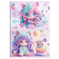 Альбом для рисования 24 листа спираль (BG) Little girl ассорти арт.АР4гр24 08627