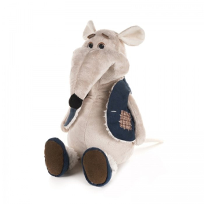 Игрушка мягкая СГ "Крыс Гриша в синей жилетке и уггах" 28см арт.021911-28