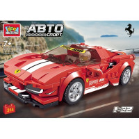 Конструктор пластиковый СУПЕРКАР Ferrari 314 деталей (Город мастеров) арт.57041-YD