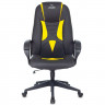 Кресло геймера пластик/кожзам Zombie 8 черный/желтый