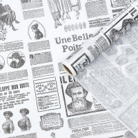 Бумага силиконизированная "Газета" 0,38*5м арт.7374056