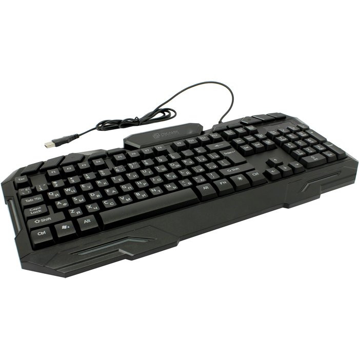 Клавиатура проводная Oklick 700G Dynasty черный USB Multimedia for gamer LED