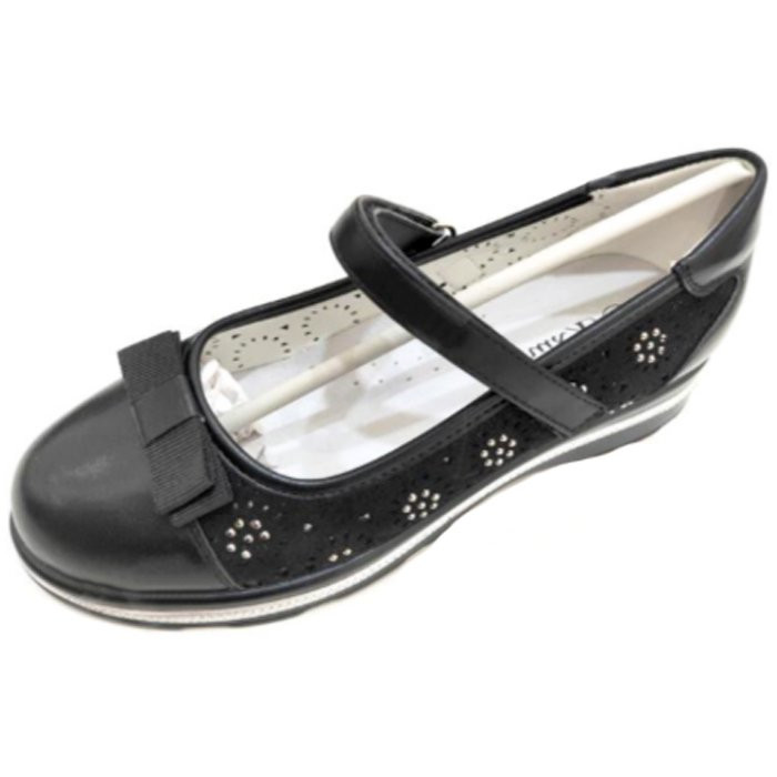 Туфли для девочки (Кумир) черный верх-искусственная кожа подкладка-искусственная кожа размерный ряд 31-36 арт. RC82_MQ9-37