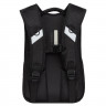 Рюкзак для мальчика (Grizzly) арт.RB-450-2/3 черный-хаки 40х25х22 см