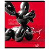 Тетрадь А5 клетка 48 листов скоба (ErichKrause) Balloon Dog ламинация soft-touch выборочный УФ-лак ассорти арт.63306