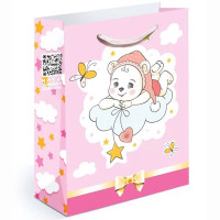 Пакет подароч. бумаж. 23*18см "Мишка на облаке" арт.151101223