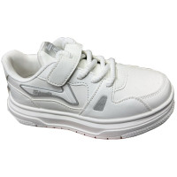 Кроссовки для девочки (Леопард) цвет белый верх-искусственная кожа подкладка-текстиль  артикул ld-5965-5-0