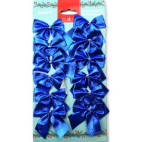 Украшение декоративное "Бант" 12шт/наб. 05см синий арт.88495