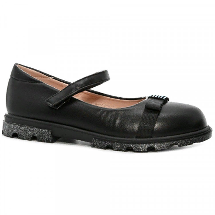 Туфли для девочки (TOM.MIKI) черные верх-искусственная кожа подкладка-натуральная кожа размерный ряд 29-34 арт.B-10173-D