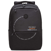 Рюкзак для мальчиков(Grizzly) арт.RU-537-5 /1 черный - кирпичный 29х43х15 см