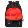 Рюкзак для мальчика (Grizzly) арт.RB-452-3/2 черный-красный 27х40х20 см