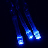 Гирлянда электрическая для дома занавес Дождь 1,5*2,5м 360LED цвет синий (светлый провод) 8режимов (можно соединять) арт.131-031