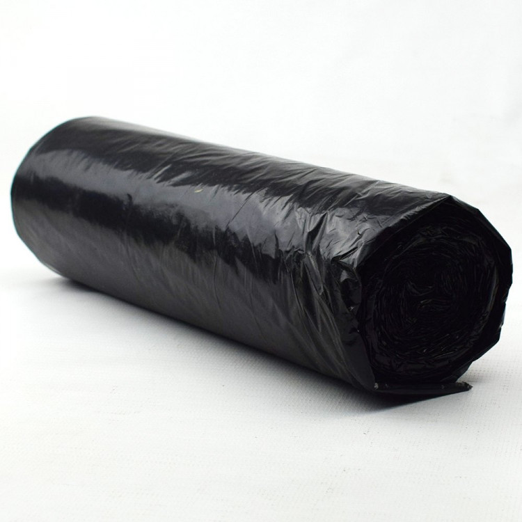 Пакеты для мусора 240л 10штук в рулоне ПВД черные 25 микрон б/эт
