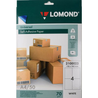 Адресные наклейки Lomond  4-дел A4/50 (105*148,5)(2100025) (Ст.27)
