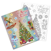 Украшение-наклейка на окно Сказочные герои