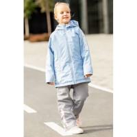 Комплект осенний для девочки (БАТИК) арт.Дэлла (п/комбинезон+куртка) цвет голубой/серый