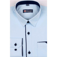 Сорочка детская приталенная длинный рукав размерный ряд 29/116-122-36/158-164 цвет голубой Brostem арт.ZHX003-2d**