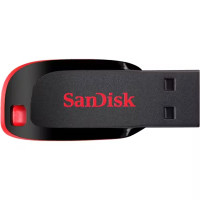 Флеш диск 128GB SanDisk CZ50 Cruzer Blade, USB 2.0, черный/красный