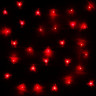 Гирлянда электрическая для дома точечная 16м 180LED цвет красный (светлый провод) 8режимов (можно соединять) арт.125-021