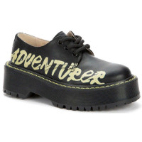 Полуботинки для девочки (KEDDO) черные верх-искусственная кожа подкладка-текстиль размерный ряд 34-37 арт.528258/01-01