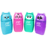 Точилка пластиковая (deVENTE) 100% Cute с контейнером и ластиком в ассортименте арт.8031000