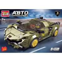 Конструктор пластиковый СУПЕРКАР Lamborghini 314 деталей (Город мастеров) арт.57040-YD
