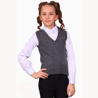 Жилет для девочки (Дести) арт.75г размер 40/158 цвет графит