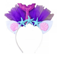 Ободок "Русалка" 24*20см сиреневый арт.80958