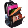 Рюкзак для мальчика (Grizzly) арт.RB-455-1/4 черный-коричневый 25х40х13 см