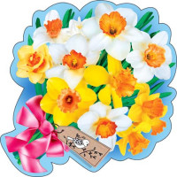 Украшение на скотче "Нарциссы" 15*15см арт.079.261