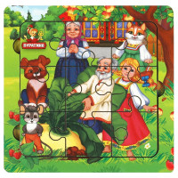 Пазл деревянный Репка (Буратино) 10*10 см арт.REP-01
