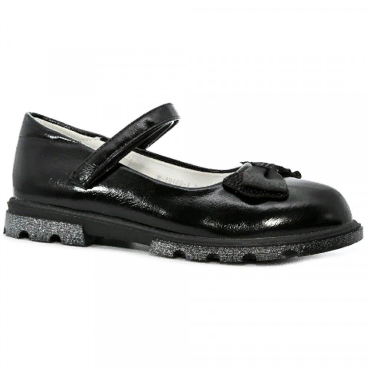 Туфли для девочки (TOM.MIKI) черные верх-искусственная кожа подкладка-натуральная кожа размерный ряд 29-34 арт.B-10169-A