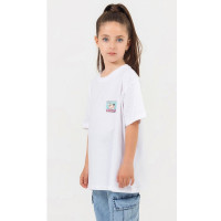 Футболка для девочки арт. DMB 0044 размер 30/116-44/164 цвет белый
