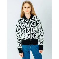 Кардиган для девочки арт.Deloras 21939 размер 34/134-44/164 цвет черный-молочный