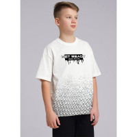 Футболка для мальчика арт.CLE 845785/75кд_п1 размер 34/134-42/158 цвет молочный