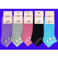 Носки женские арт.B979 Сердечки размер 23-25 хлопок 95% полиамид 5% цвет ассорти (АЙЛША)